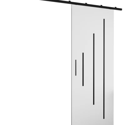 Posuvné dveře s černým úchytem PERDITA 3 - 80 cm, bílé