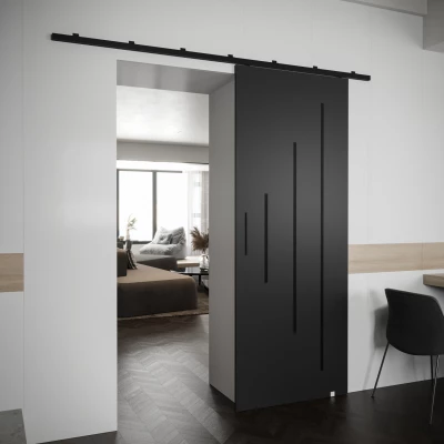 Posuvné dveře s černým úchytem PERDITA 3 - 80 cm, černé
