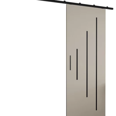 Posuvné dveře s černým úchytem PERDITA 3 - 80 cm, kašmír