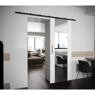 Posuvné dveře se zrcadlem PERDITA 2 - 80 cm, bílé