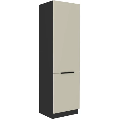 Skříň na vestavnou lednici AGAFIJA - šířka 60 cm, cashmere / černá