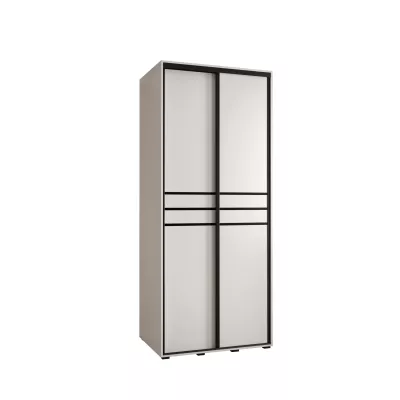 Šatní skříň YVONA 10 - 120/60 cm, bílá / černá