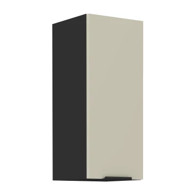 Horní kuchyňská skříňka AGAFIJA - šířka 30 cm, cashmere / černá