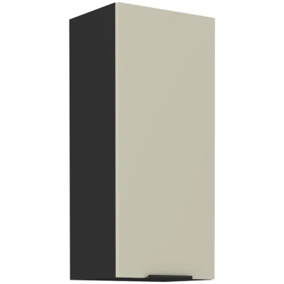 Vysoká horní skříňka AGAFIJA - šířka 40 cm, cashmere / černá