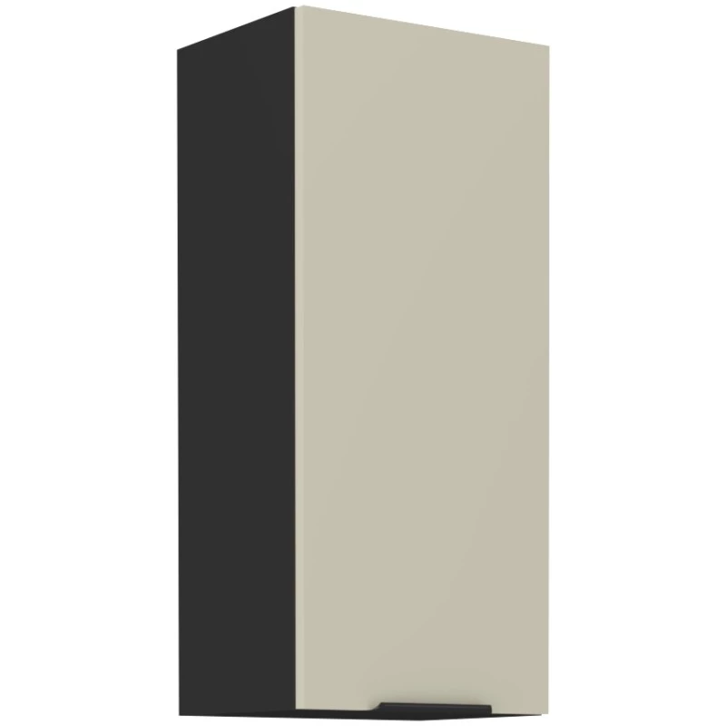 Vysoká horní skříňka AGAFIJA - šířka 40 cm, cashmere / černá