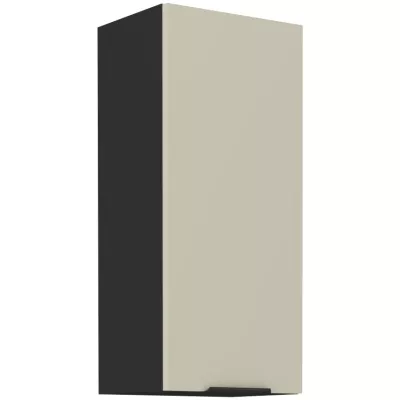 Vysoká horní skříňka AGAFIJA - šířka 40 cm, cashmere / černá