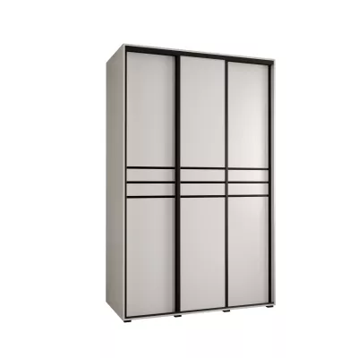 Šatní skříň YVONA 10 - 150/60 cm, bílá / černá