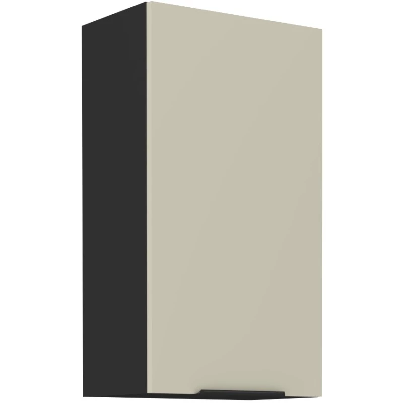 Vysoká horní skříňka AGAFIJA - šířka 45 cm, cashmere / černá