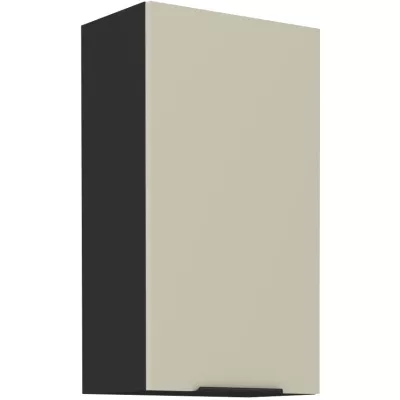 Vysoká horní skříňka AGAFIJA - šířka 45 cm, cashmere / černá