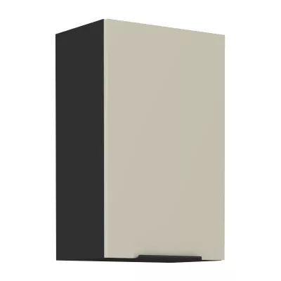 Horní kuchyňská skříňka AGAFIJA - šířka 45 cm, cashmere / černá