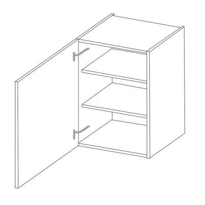 Horní kuchyňská skříňka AGAFIJA - šířka 45 cm, cashmere / černá