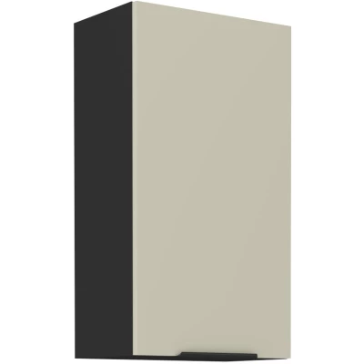 Vysoká horní skříňka AGAFIJA - šířka 50 cm, cashmere / černá