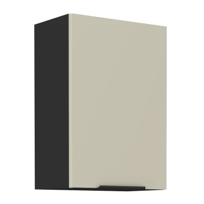 Horní kuchyňská skříňka AGAFIJA - šířka 50 cm, cashmere / černá