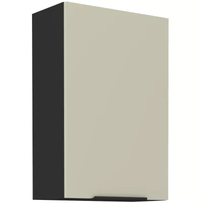 Vysoká horní skříňka AGAFIJA - šířka 60 cm, cashmere / černá