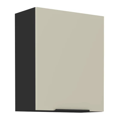 Horní kuchyňská skříňka AGAFIJA - šířka 60 cm, cashmere / černá
