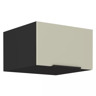 Hluboká digestořová skříňka AGAFIJA - šířka 60 cm, cashmere / černá