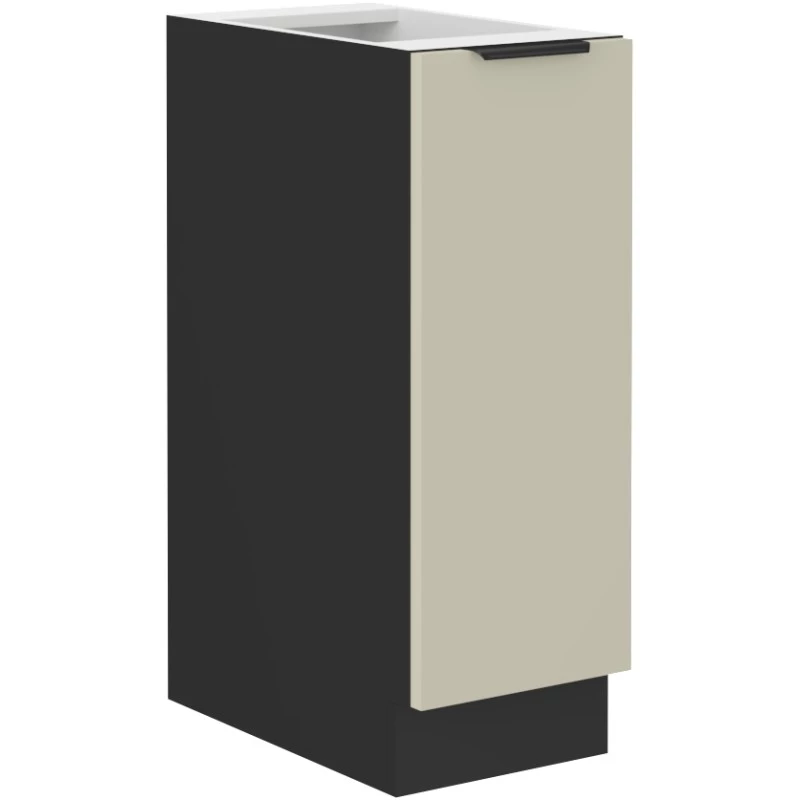 Výsuvná skříňka AGAFIJA - šířka 30 cm, cashmere / černá