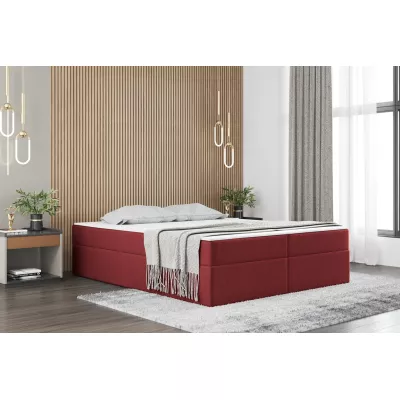 Čalouněná manželská postel UZMA - 200x200, červená