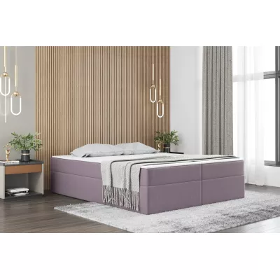 Čalouněná manželská postel UZMA - 200x200, světle fialová