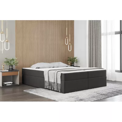 Čalouněná manželská postel UZMA - 180x200, tmavě šedá