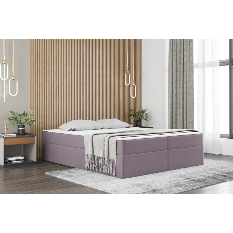 Čalouněná manželská postel UZMA - 140x200, světle fialová