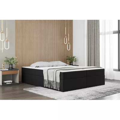 Čalouněná manželská postel UZMA - 140x200, černá
