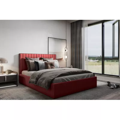 Čalouněná manželská postel ANNELI - 180x200, červená