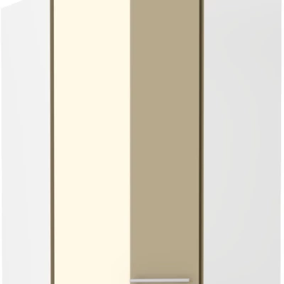 Vysoká rohová skříňka LAJLA - 60x60 cm, cappucino / bílá