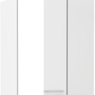 Vysoká rohová skříňka LAJLA - 60x60 cm, bílá