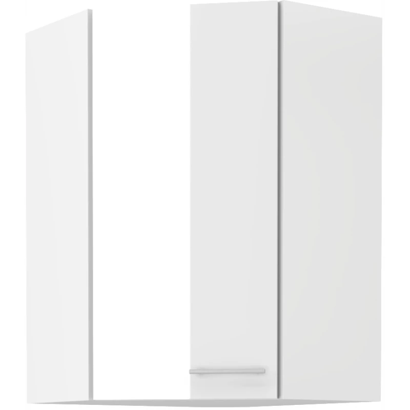 Vysoká rohová skříňka LAJLA - 60x60 cm, bílá