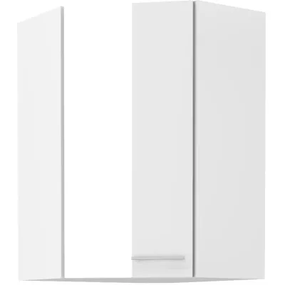 Vysoká rohová skříňka LAJLA - 60x60 cm, bílá