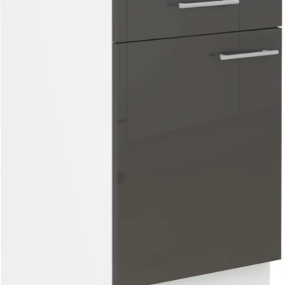 Dolní skříňka se šuplíkem LAJLA - šířka 50 cm, šedá / bílá