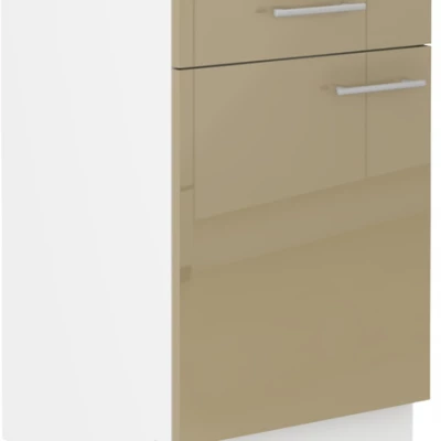 Dolní skříňka se šuplíkem LAJLA - šířka 50 cm, cappucino / bílá