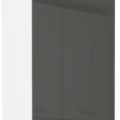 Vysoká horní skříňka LAJLA - šířka 50 cm, šedá / bílá