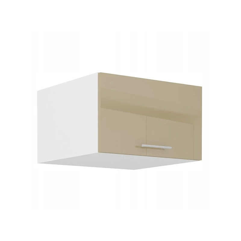 Horní hluboká skříňka s výklopnými dvířky LAJLA - šířka 60 cm, cappucino / bílá
