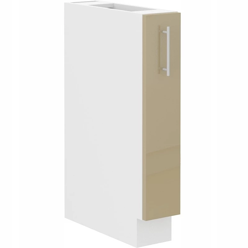 Výsuvná skříňka LAJLA - šířka 15 cm, cappucino / bílá