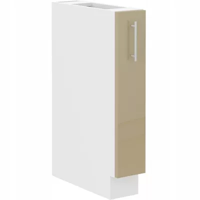 Výsuvná skříňka LAJLA - šířka 15 cm, cappucino / bílá