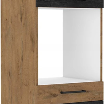 Kuchyňská skříň na vestavnou troubu MYRNA - šířka 60 cm, dark wood / dub lancelot