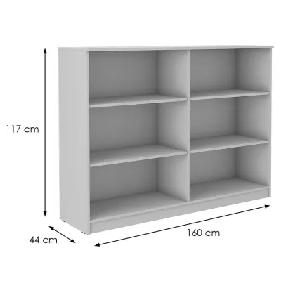 Prostorný regál MABAKA - šedý