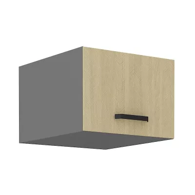 Horní hluboká skříňka s výklopnými dvířky MYRIAM - šířka 60 cm, vzorovaná / antracit