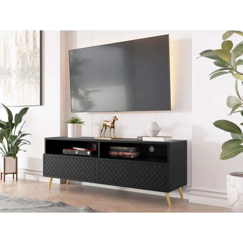 TV stolek na nožičkách PINELAND - černý