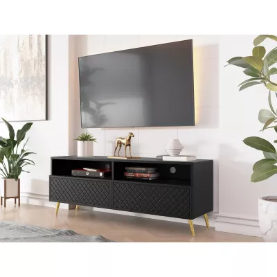 TV stolek na nožičkách PINELAND - černý