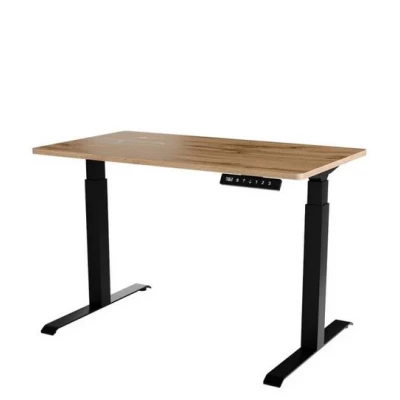 Výškově nastavitelný psací stůl HUTTO 1 - černý / dub wotan
