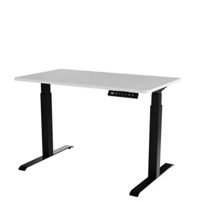 Výškově nastavitelný psací stůl HUTTO 1 - černý / bílý