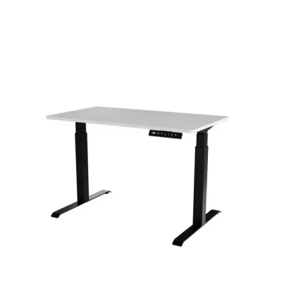 Výškově nastavitelný psací stůl HUTTO 1 - černý / bílý