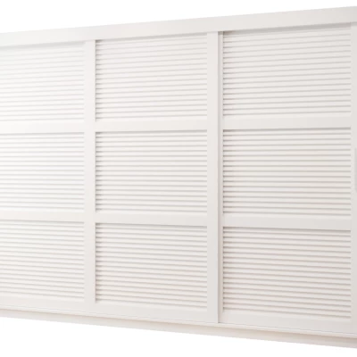 Šatní skříň MATILDA 1 - 250 cm, bílá / stříbrná