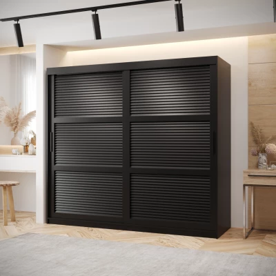 Šatní skříň MATILDA 1 - 200 cm, černá / černá