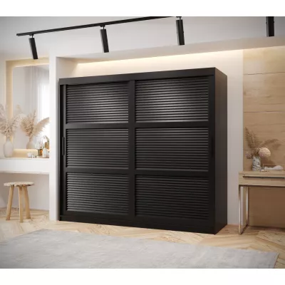 Šatní skříň MATILDA 1 - 200 cm, černá / černá