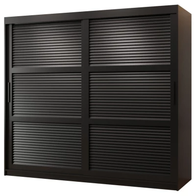 Šatní skříň MATILDA 1 - 200 cm, černá / černá