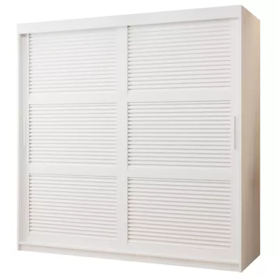 Šatní skříň MATILDA 1 - 180 cm, bílá / stříbrná